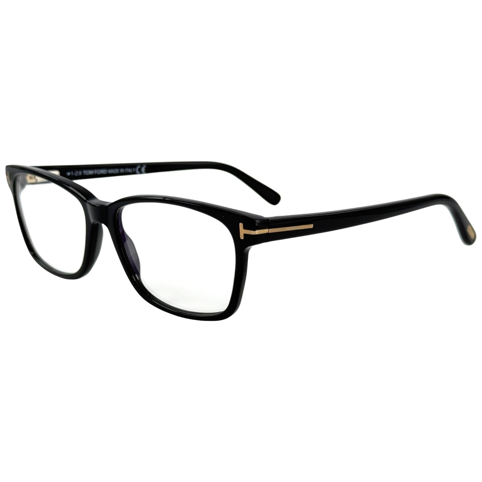 Tom Ford Tf5713 B Womens Plastic Eyeglass Frame 001 Shiny Black 53-15 Italy